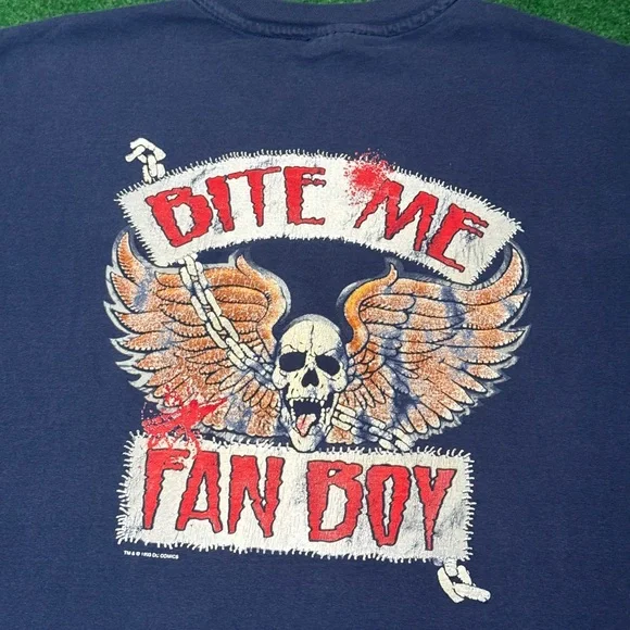 Vintage Lobo Shirt DC Comics Bite Me Fanboy 90s Grail